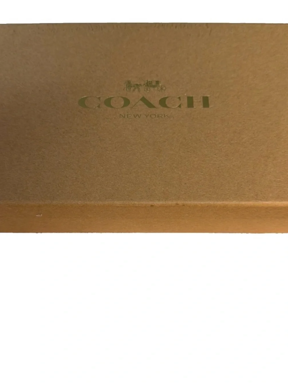 Coach Leather Zip Wallet in Cognac Brown with Gold Logo #58586